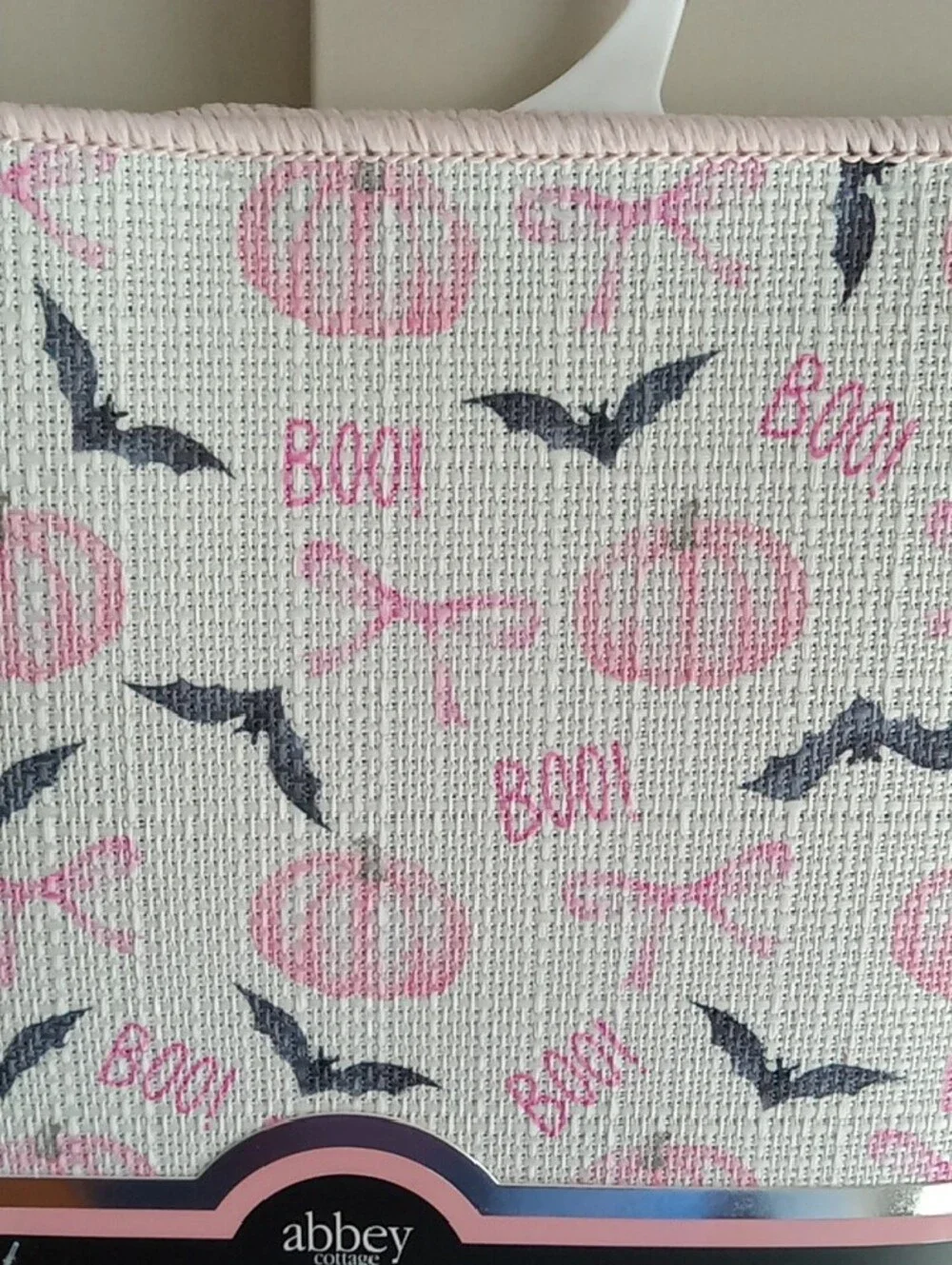 Abbey Extra Large Pink & Black Halloween Dish Drying Mat 🦇🦇🦇🎃🎃🎃🎃
